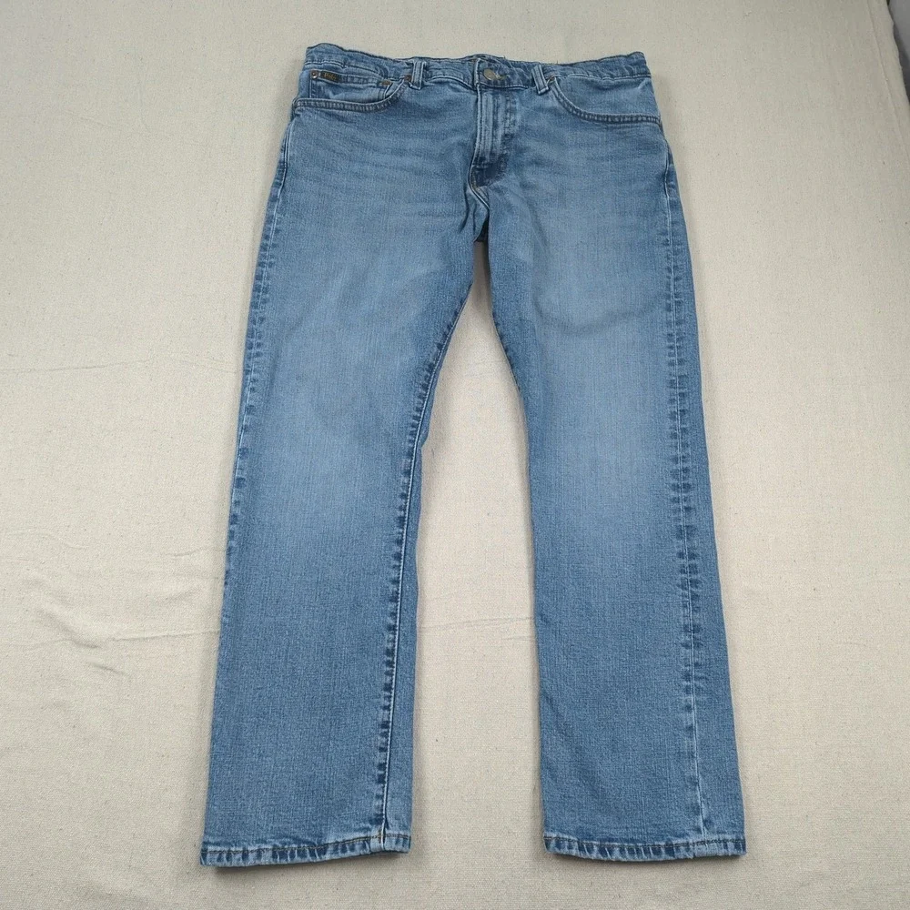 Polo Ralph Lauren Jeans Mens 36x30 Blue Varick Slim Straight Preppy Casual